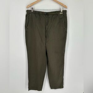 NEW POLO Ralph Lauren Mens Sz L Relaxed Fit Green Pants Belted Casual $125 Z3